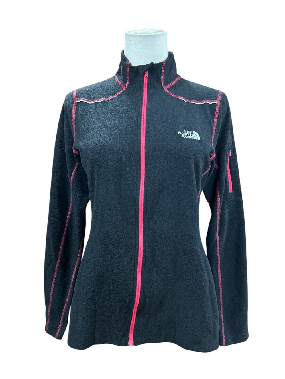 The North Face Womens Fleece Jacket M Black Long Sleeve Sweatshirt Lightweight
